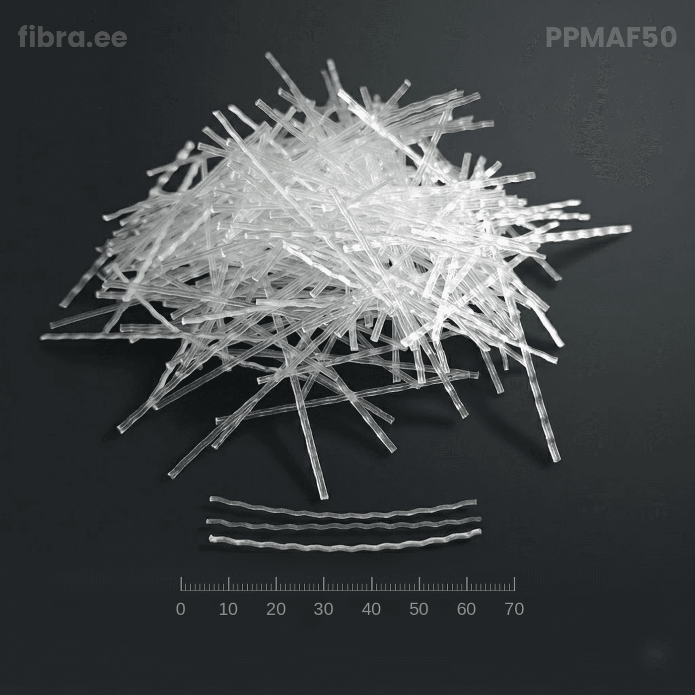 Polüpropüleenist (PP) makrokiud 50 mm (PPMAF50)