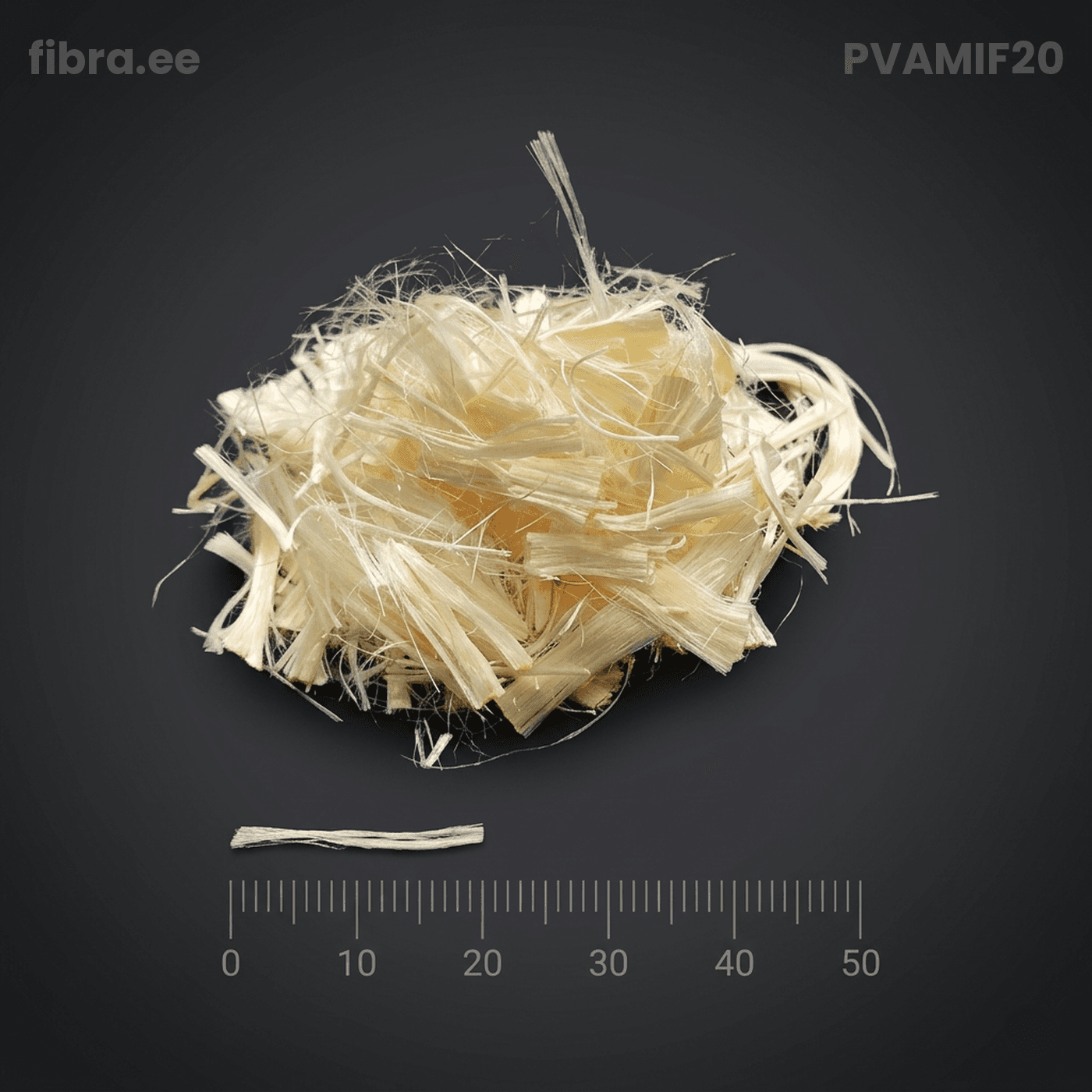 Polüvinüülalkoholist (PVA) mikrokiud 20 mm (PVAMIF20)